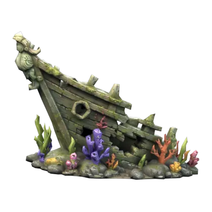 A sunken shipwreck